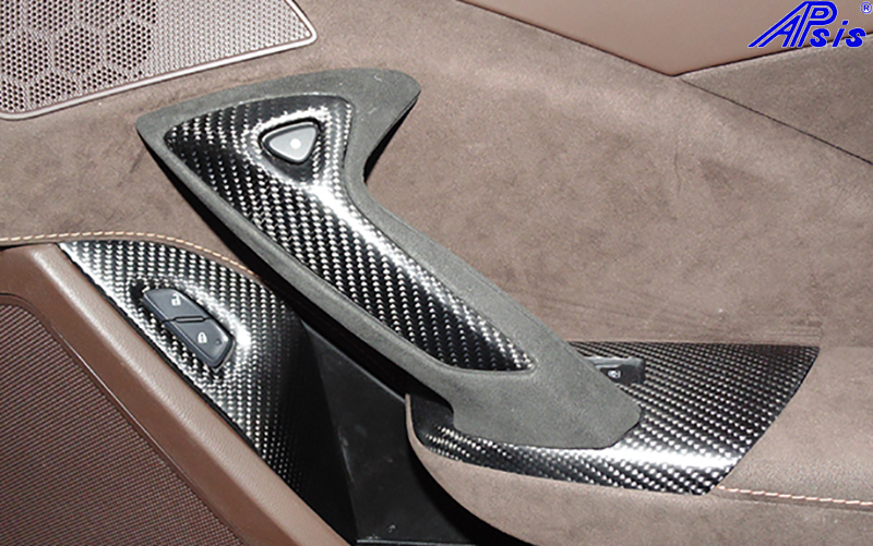 14-UP C7 Corvette Stingray, Carbon Fiber Passenger Power Lock Bezel (Overlay)